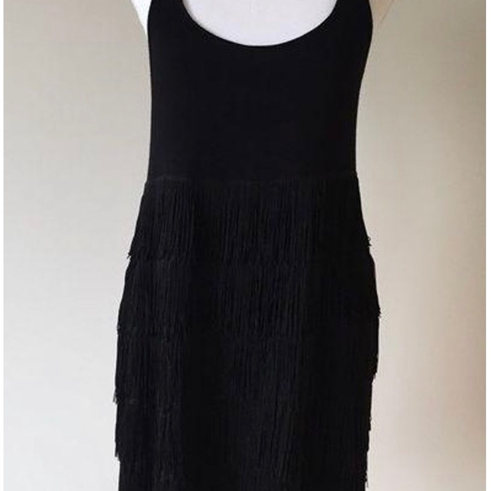 Aqua fringe dress